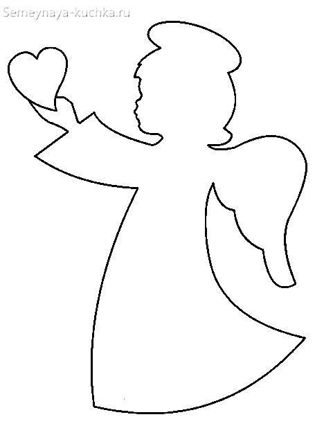 Трафареты ангелов для вырезания
