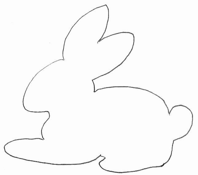 Трафарет зайца для рисования