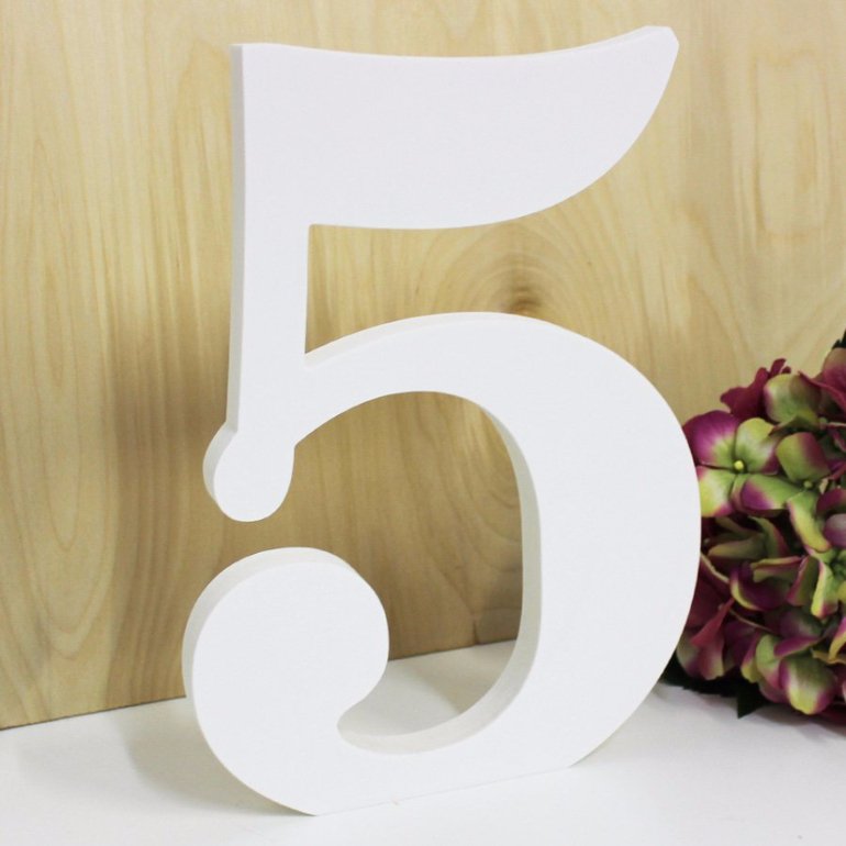 Объемная цифра 5