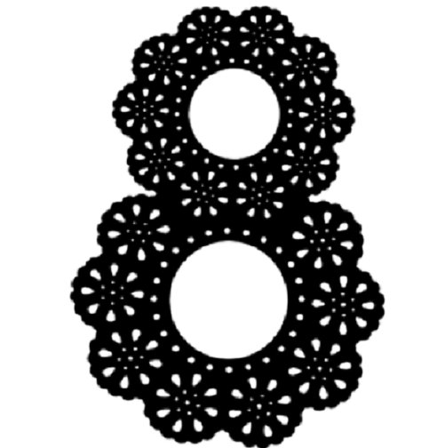 Восьмёрка трафарет для вырезания