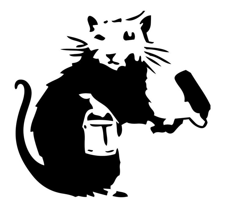 Трафаретное граффити Бэнкси