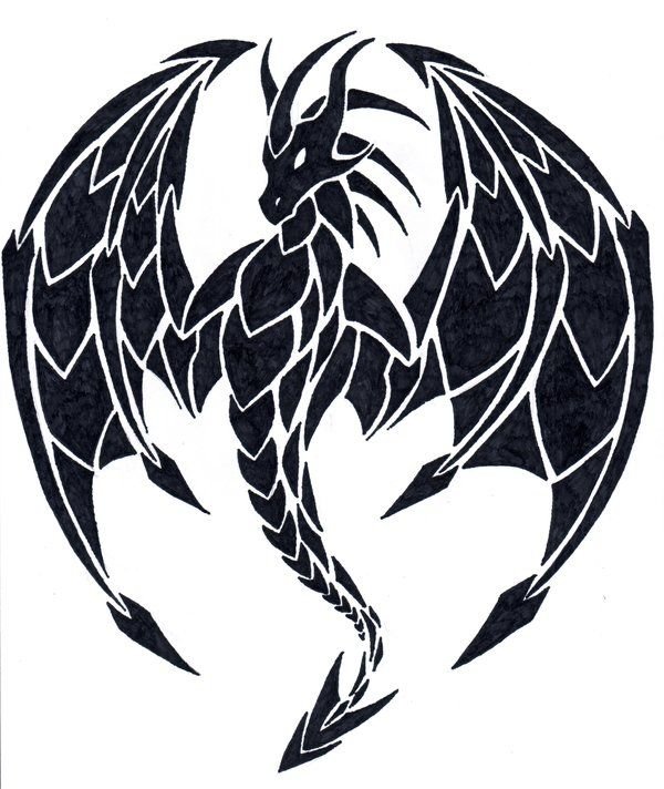 Кельтский дракон тату