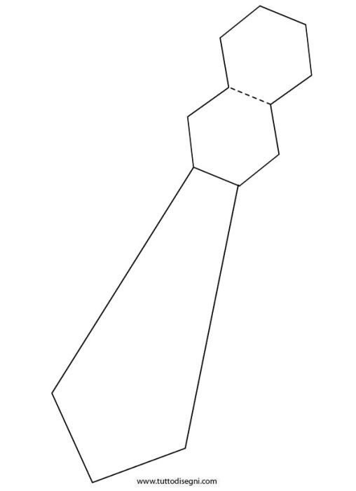 Галстук трафарет для детей