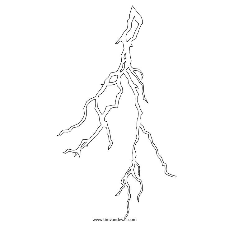 Молния трафарет