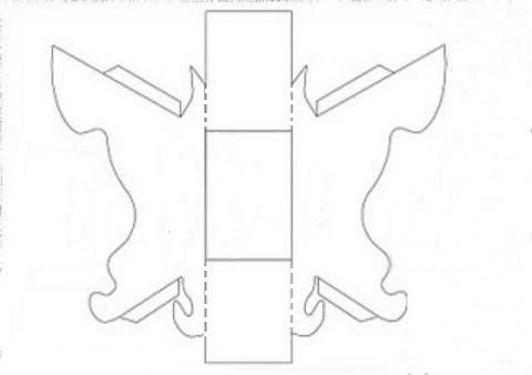 Санки из картона трафарет для вырезания