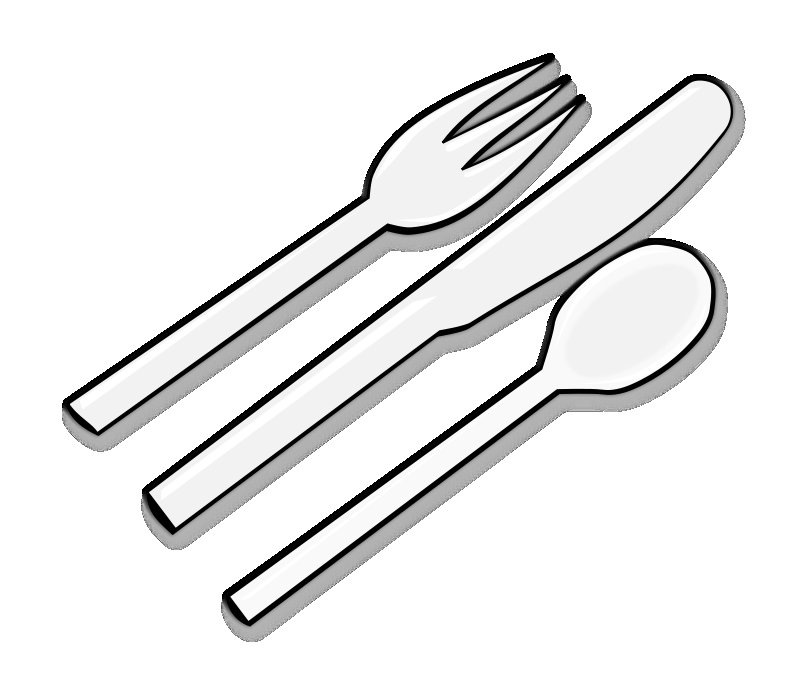 Столовые приборы нож и вилка