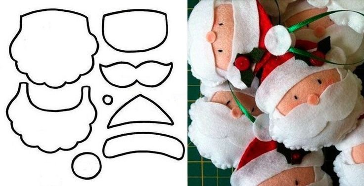 Лекало Деда Мороза из фетра