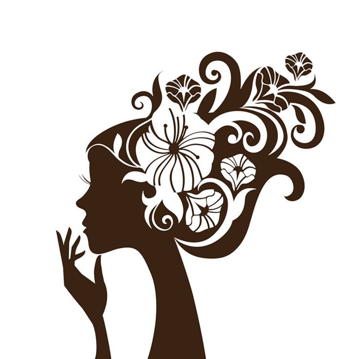 Силуэт девушки в профиль