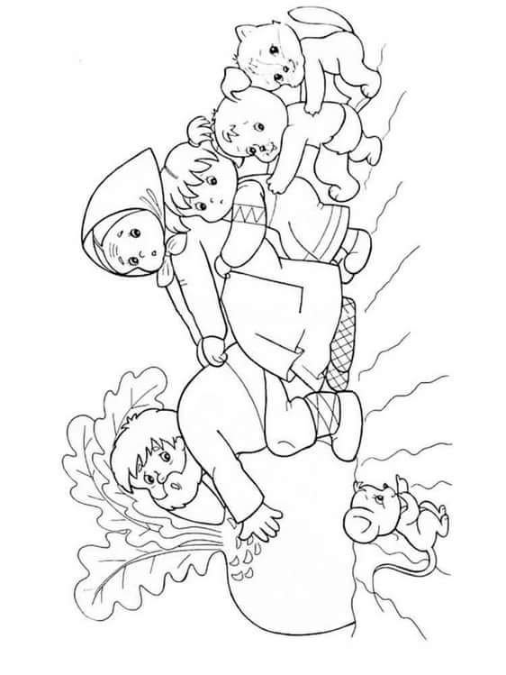 Раскраска. Репка