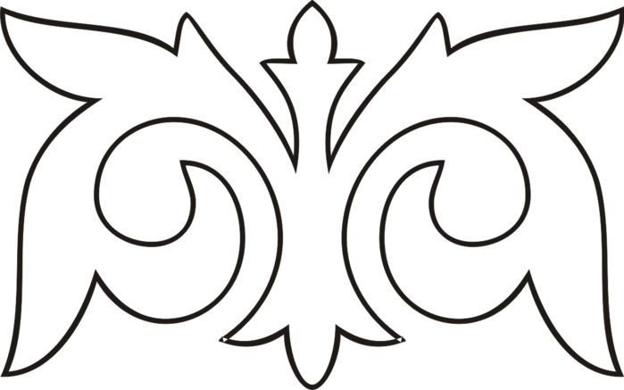 Казахский орнамент трафарет