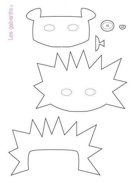 Маска ежика для детей