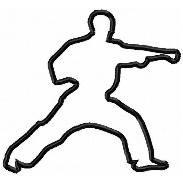 Каратист силуэт