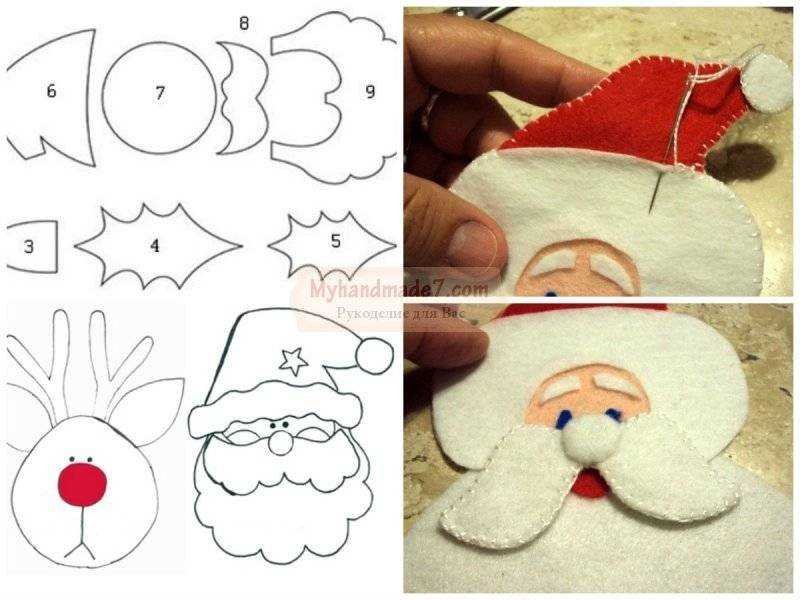 Новогодние игрушки из фетра выкройки