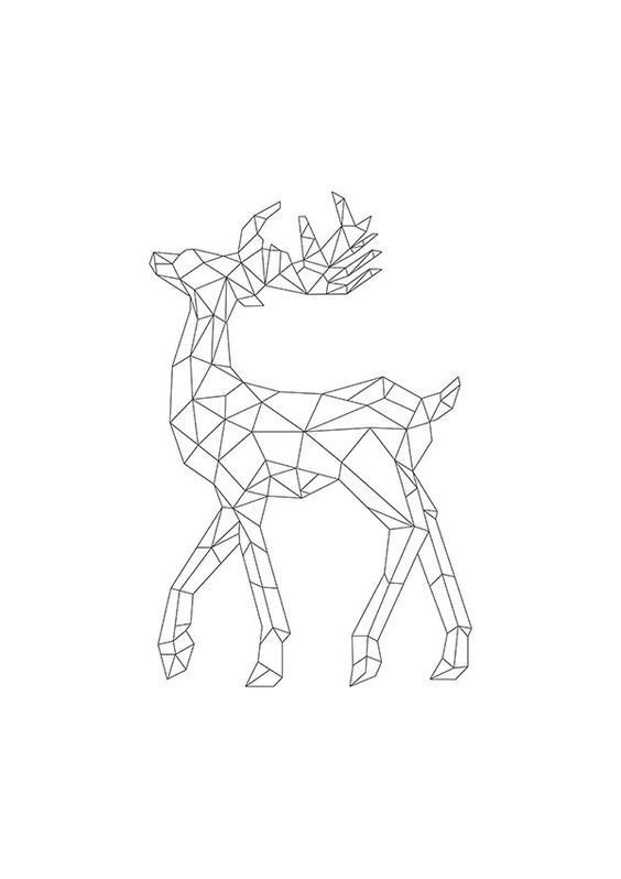 Олень из фигур