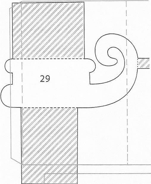 Трафарет санки из картона