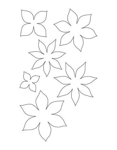 Цветы трафарет для вырезания
