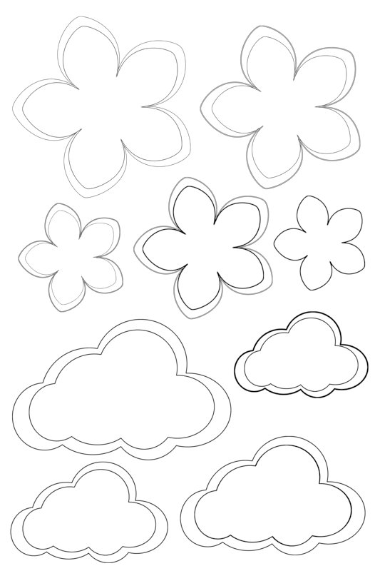 Цветы для скрапбукинга шаблоны