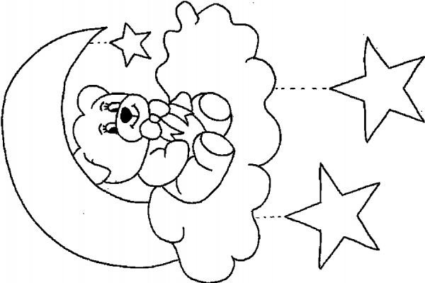 Луна раскраска для детей