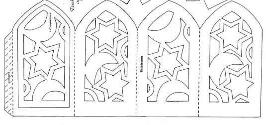 Фонарик трафарет для вырезания