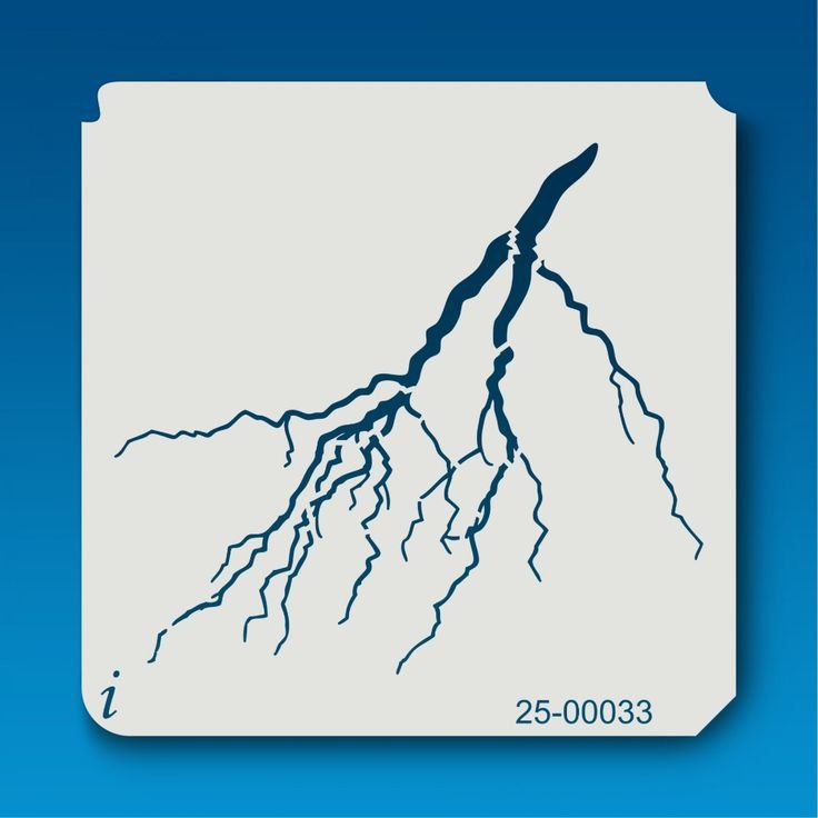 Молния трафарет для аэрографа