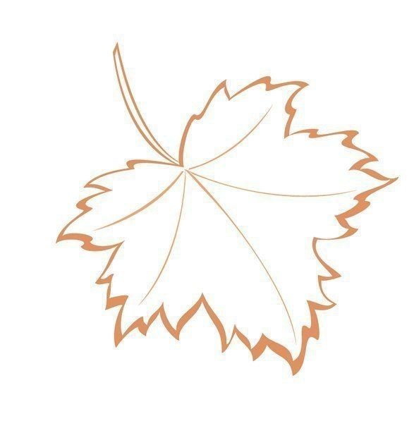 Кленовый листик трафарет