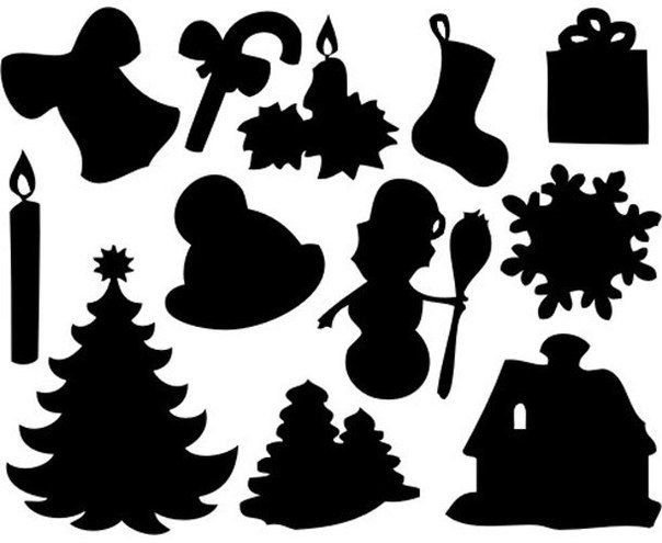 Силуэты для украшения окон