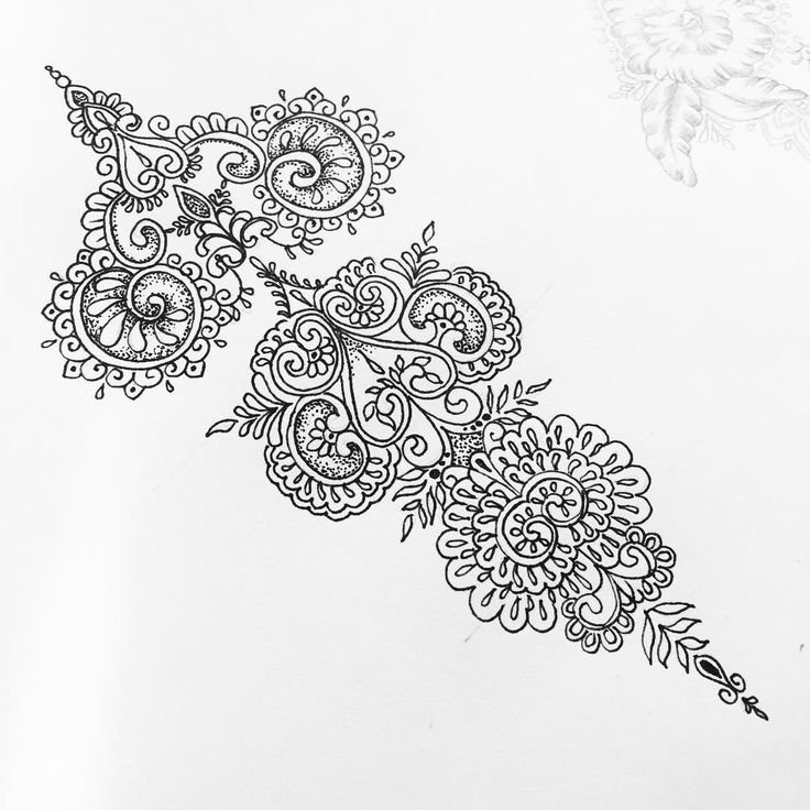 Тату индийские узоры