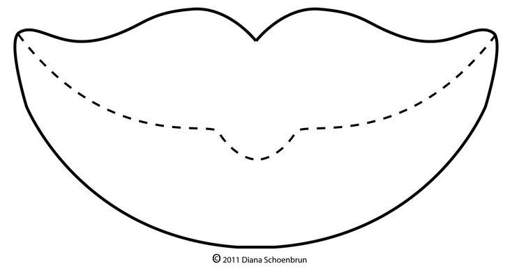Шаблон губы для вырезания