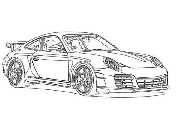 Porsche 911 Carrera раскраска