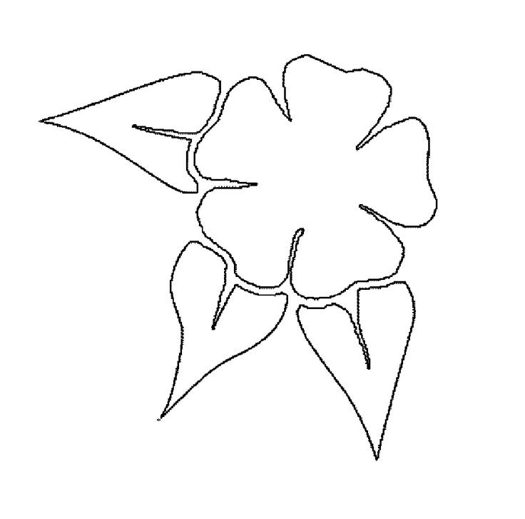 Цветы трафарет для вырезания