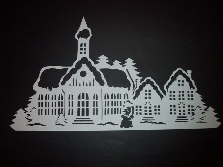 Вытынанки домики