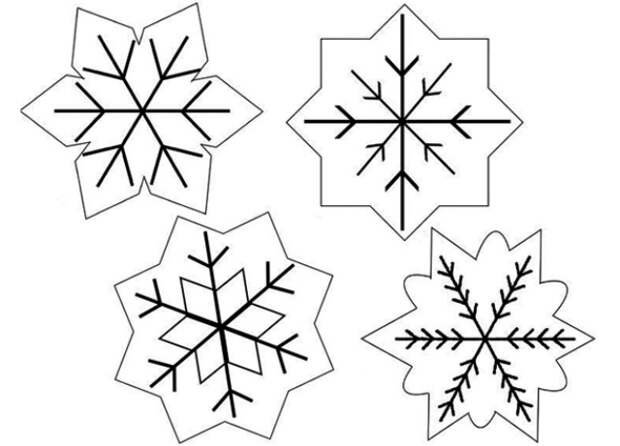 Трафарет снежинки для печенья