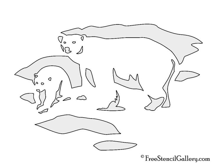 Трафарет медведя для вырезания