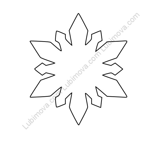 Трафарет «снежинки»