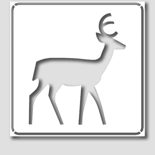 Трафарет оленя для вырезания из пенопласта