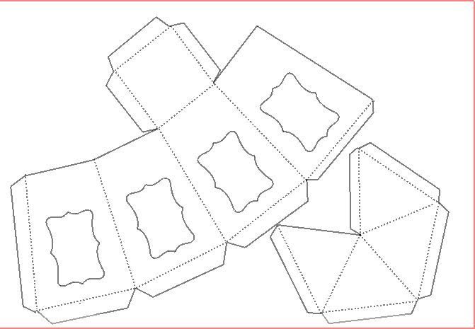 Бумажный фонарик развертка