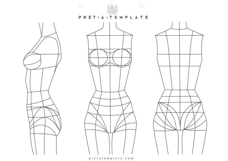Фигура для эскизов одежды