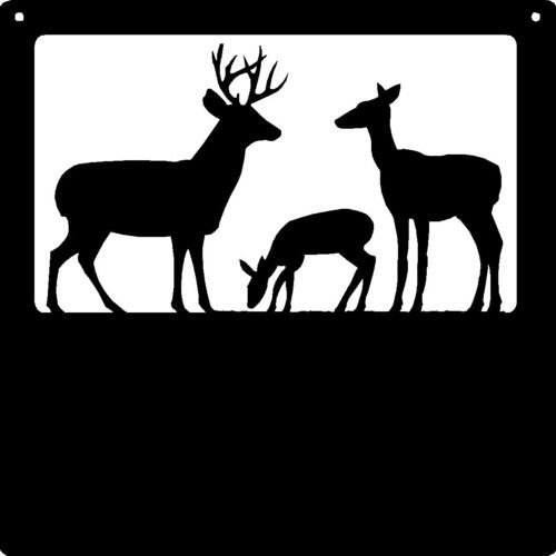 Семья оленей трафарет