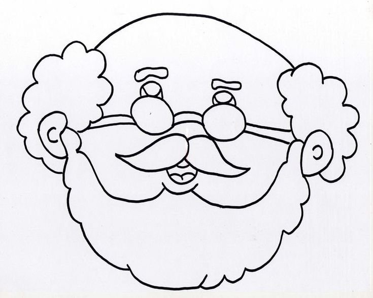 Раскраска лицо бабушки