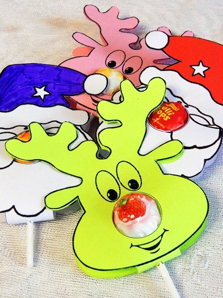 Новогодняя упаковка для чупсов