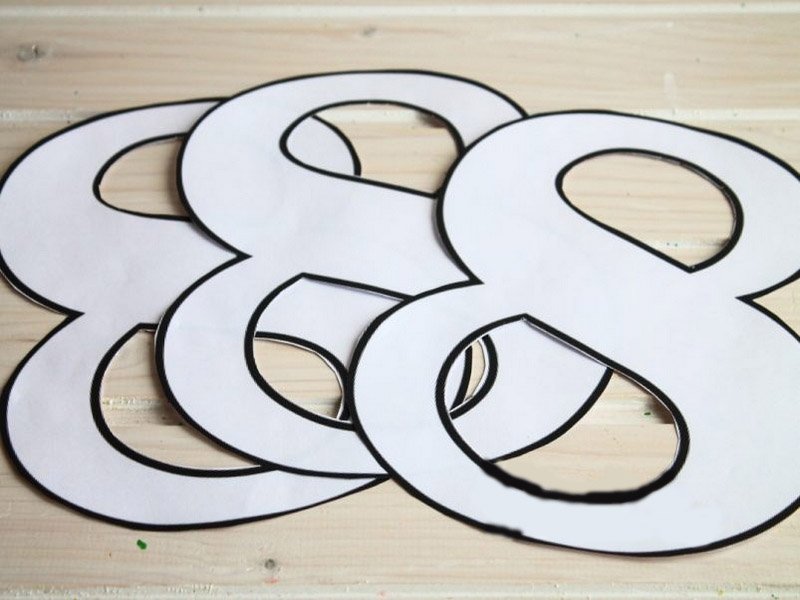 Трафарет для торта цифра