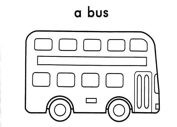 Автобус раскраска для детей