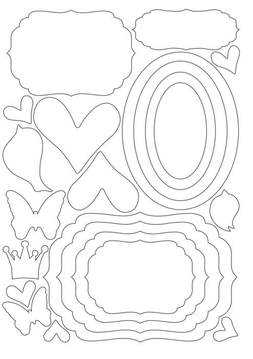 Фигурные рамки для скрапбукинга