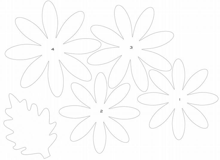 Шаблон цветов для вырезания из бумаги