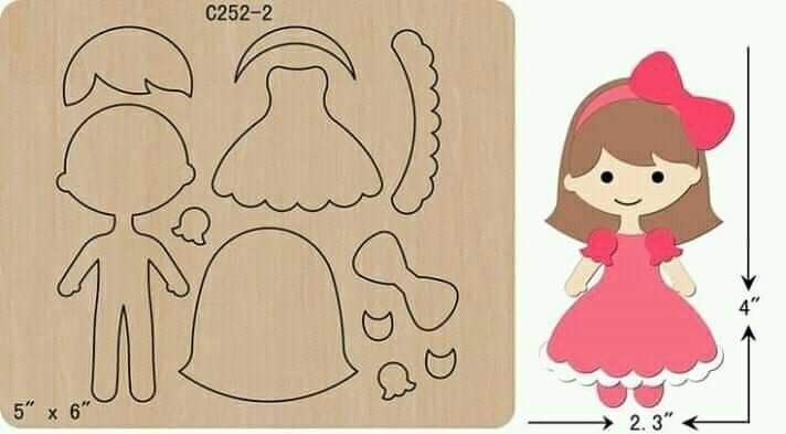 Плоскостные куклы из фетра