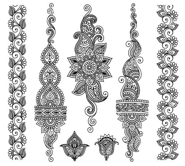 Мехенди эскизы