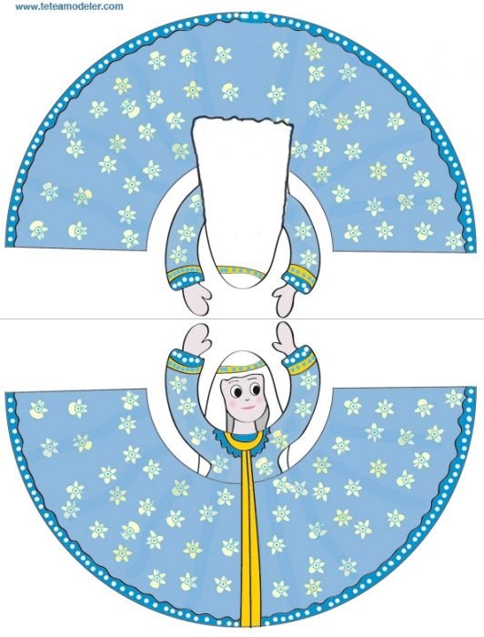 Снегурочка из бумаги объемная