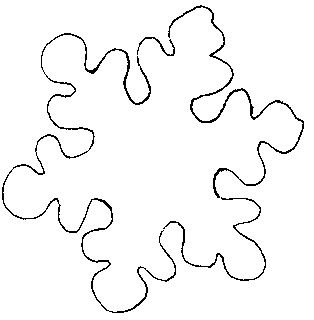 Снежинка из фетра шаблон