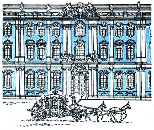 Зимний дворец Санкт-Петербург раскраска