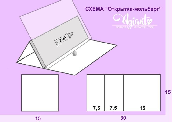 Схемы открыток Скрапбукинг